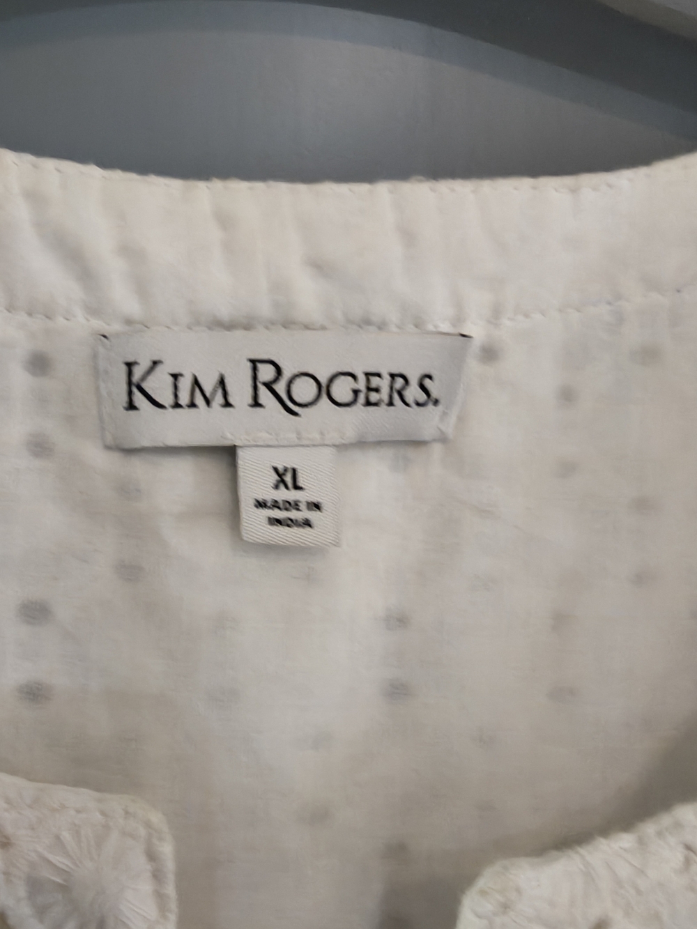 Kim Rogers White Eyelet Sleeveless Shift Dress - Picture 3 of 6